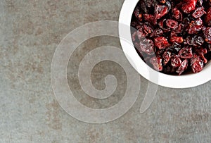 Organic Dried Cranberries Ready for Eating