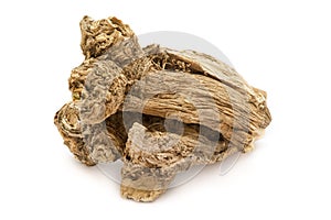 Organic dry Horseradish (Armoracia rusticana) roots.