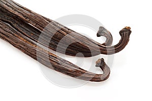 Organic dry sticks of Vanilla (Vanilla planifolia).