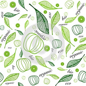 Organic eco seamless background