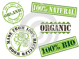 Organic and ecology stamps