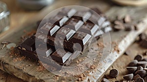 Organic fairtrade dark chocolate for a sweet treat