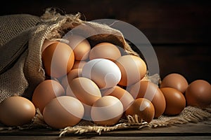 Organic Farm Fresh Eggs Straight From the Coop. created with Generative AI