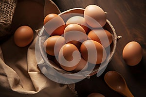 Organic Farm Fresh Eggs Straight From the Coop. created with Generative AI