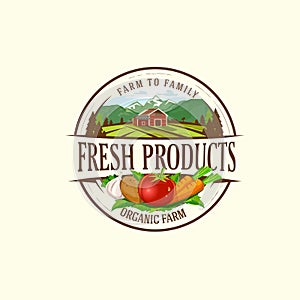 Organic & farm-vector labels and elements