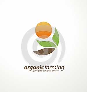 Organic farming logo design layout