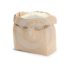 Organic flour in paper bag