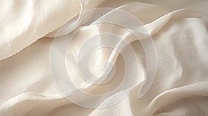 Organic And Flowing: A Close Up View Of White Silk Fabric