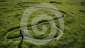 Organic Flowing Forms: A Mind-bending Path In The Grass