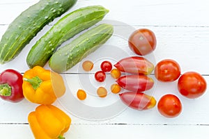 Organic food background. photography different vegetables