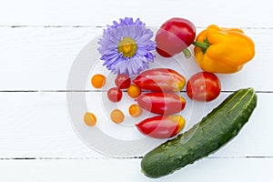 Organic food background. photography different vegetables