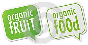 Organic food & fruit labels