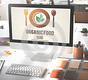 Organic Food Healthy Nourishment Concept photo