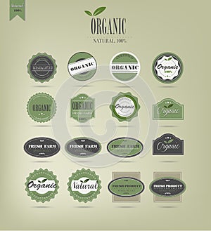 Organic food labels and elements