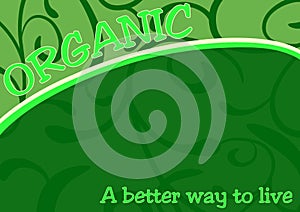 Organic food poster banner