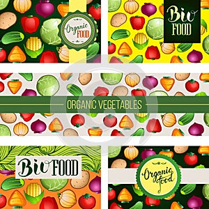 Organic food shop invitation template set