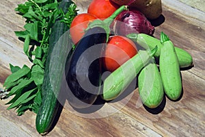 Organic food of vegetables in the basket