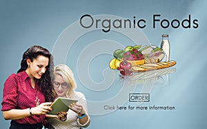 Organic Foods Ecological Nutrition Tasteful Nature Concept