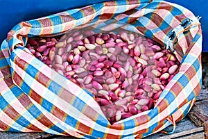 Organic Fresh Pistachios In A Sack