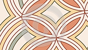 Organic Geometric Abstract Pattern, Mid-Century Modern Decorative Design, vector design Generative AI