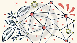 Organic Geometric Network Connection Abstract Pattern, vector design Generative AI