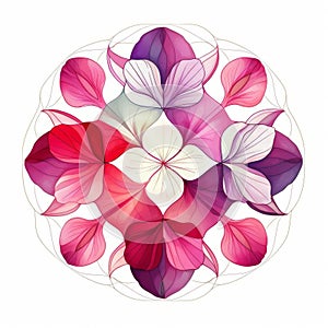 Organic Geometry: Floral Mandalas In Pink And Purple