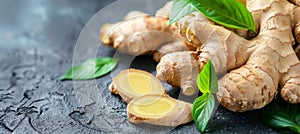 Organic ginger root nutritious eco friendly herb for healthy culinary creations