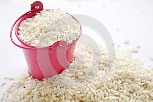 Organic grain rice, White long grain rice.