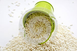 Organic grain rice, White long grain rice.