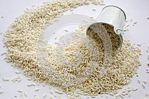 Organic grain rice, White long grain rice.