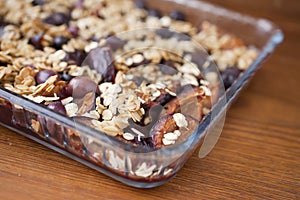 Organic Granola- baked oats with plums