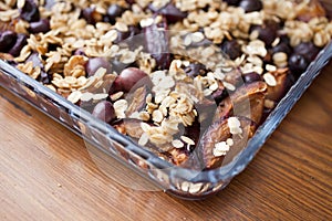 Organic Granola- baked oats with plums