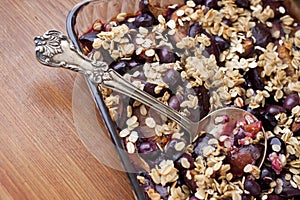 Organic Granola- baked oats with plums