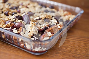 Organic Granola- baked oats with plums