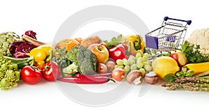Organic groceries concept photo