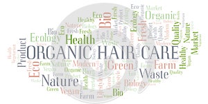 Organic Hair Care word cloud.