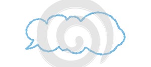 Organic Hand Drawn Blue Chalk Speech Bubble