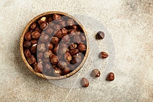 Organic hazelnuts nuts