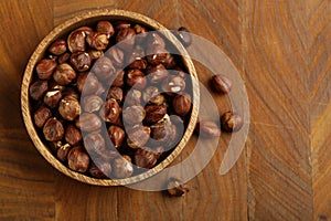 Organic hazelnuts nuts