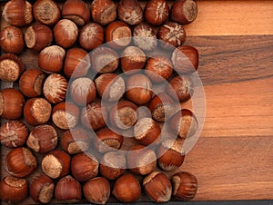 Organic Hazelnuts. For texture or background.