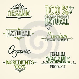 Organic health food headings natural product