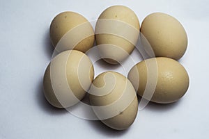 Organic hen eggs from home made farm