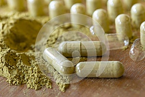 Organic Herbal drug capsule process.