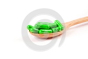 Organic herbal green medicine capsule
