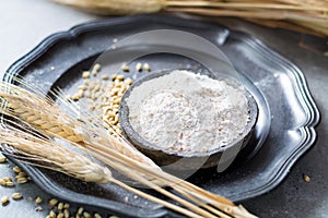 Composizione pane O preparazione farina grano orecchie 