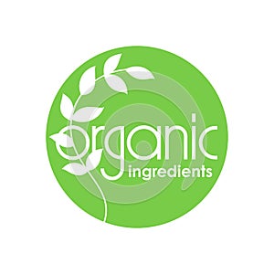Organic ingredients stamp for natural products