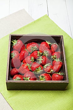 Organic juicy strawberry, natural fresh food