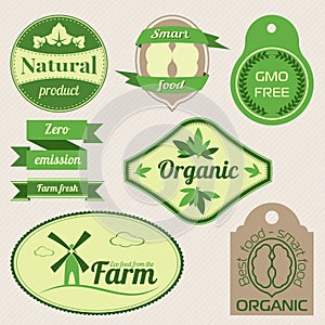 Organic labels and elements