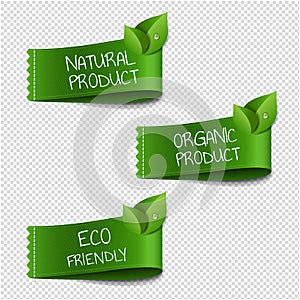 Organic Labels Transparent Background