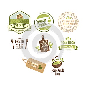 organic labels. Vector illustration decorative design